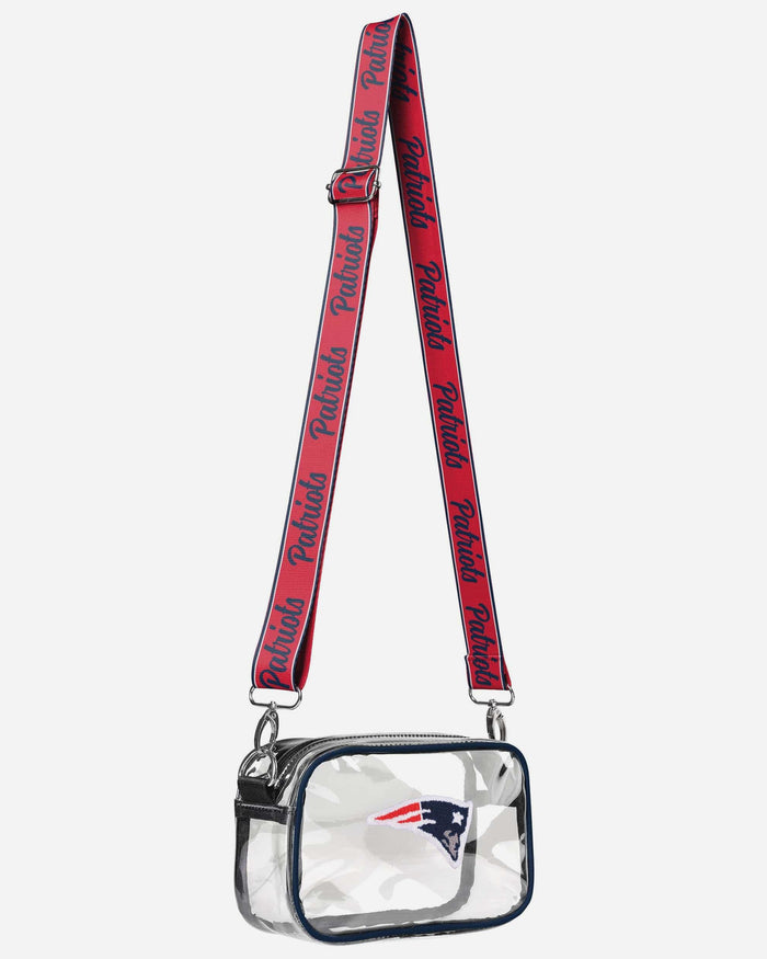 New England Patriots Chenille Logo Clear Crossbody Bag FOCO - FOCO.com