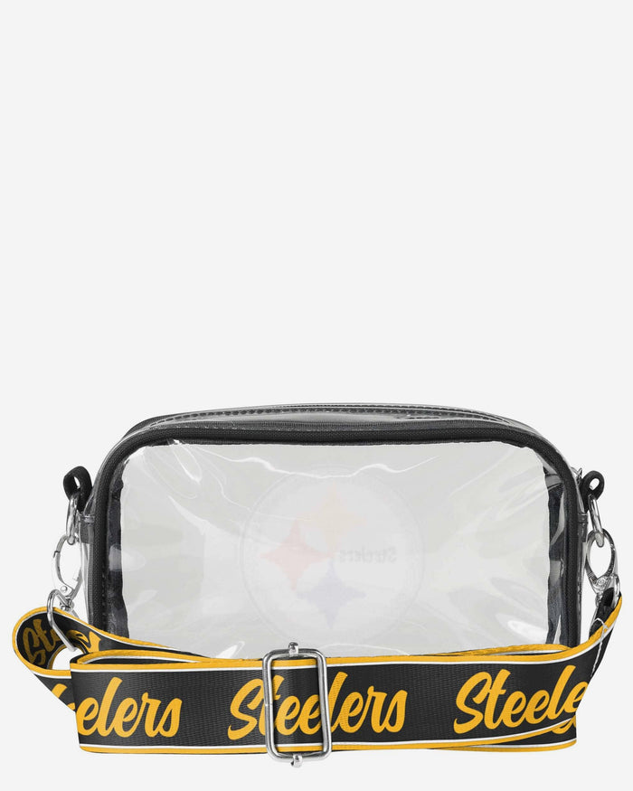 Pittsburgh Steelers Chenille Logo Clear Crossbody Bag FOCO - FOCO.com