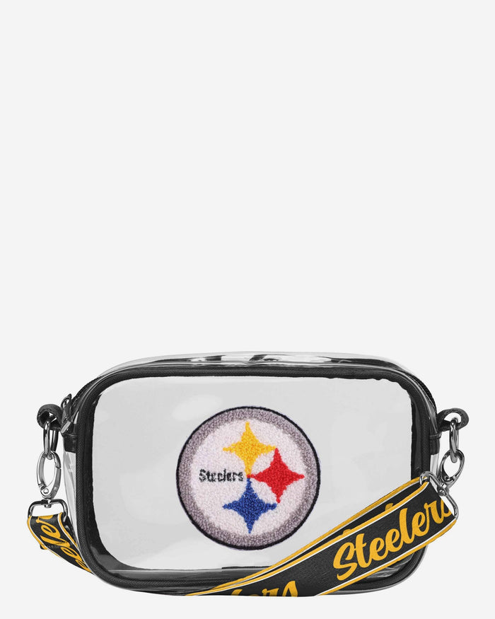 Pittsburgh Steelers Chenille Logo Clear Crossbody Bag FOCO - FOCO.com