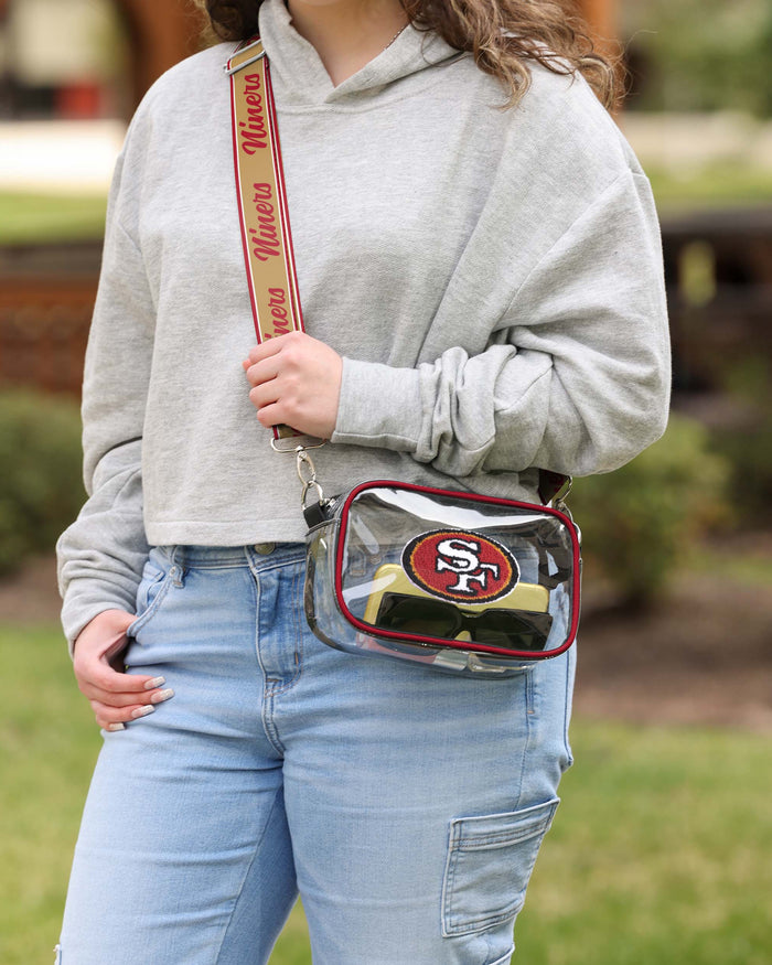 San Francisco 49ers Chenille Logo Clear Crossbody Bag FOCO - FOCO.com