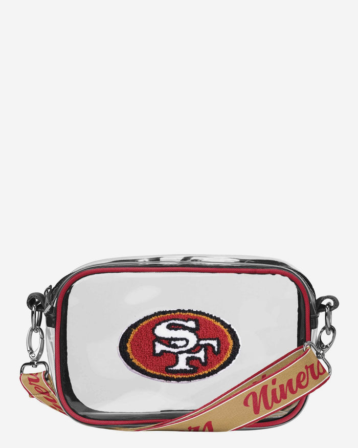 San Francisco 49ers Chenille Logo Clear Crossbody Bag FOCO - FOCO.com
