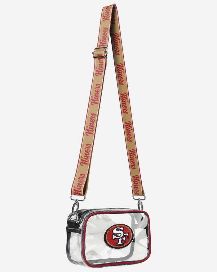 San Francisco 49ers Chenille Logo Clear Crossbody Bag FOCO - FOCO.com