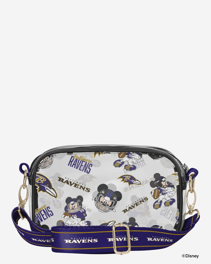 Baltimore Ravens Mickey Mouse Disney Repeat Print Clear Crossbody Bag FOCO - FOCO.com