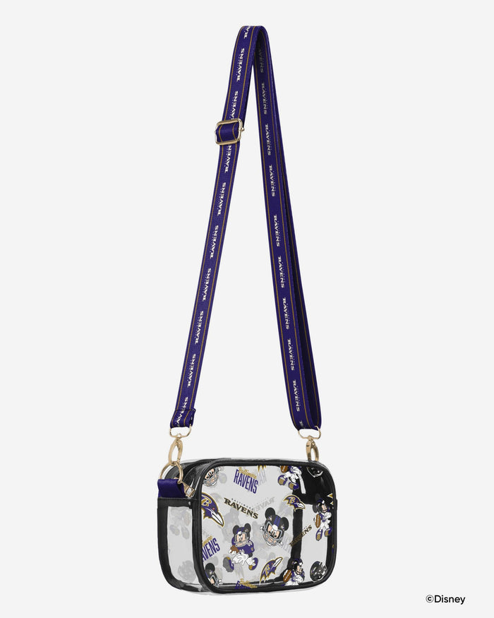 Baltimore Ravens Mickey Mouse Disney Repeat Print Clear Crossbody Bag FOCO - FOCO.com