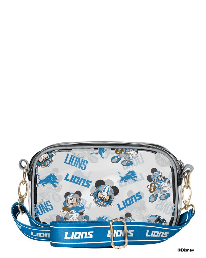 Detroit Lions Mickey Mouse Disney Repeat Print Clear Crossbody Bag FOCO - FOCO.com