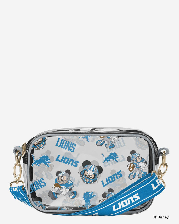 Detroit Lions Mickey Mouse Disney Repeat Print Clear Crossbody Bag FOCO - FOCO.com