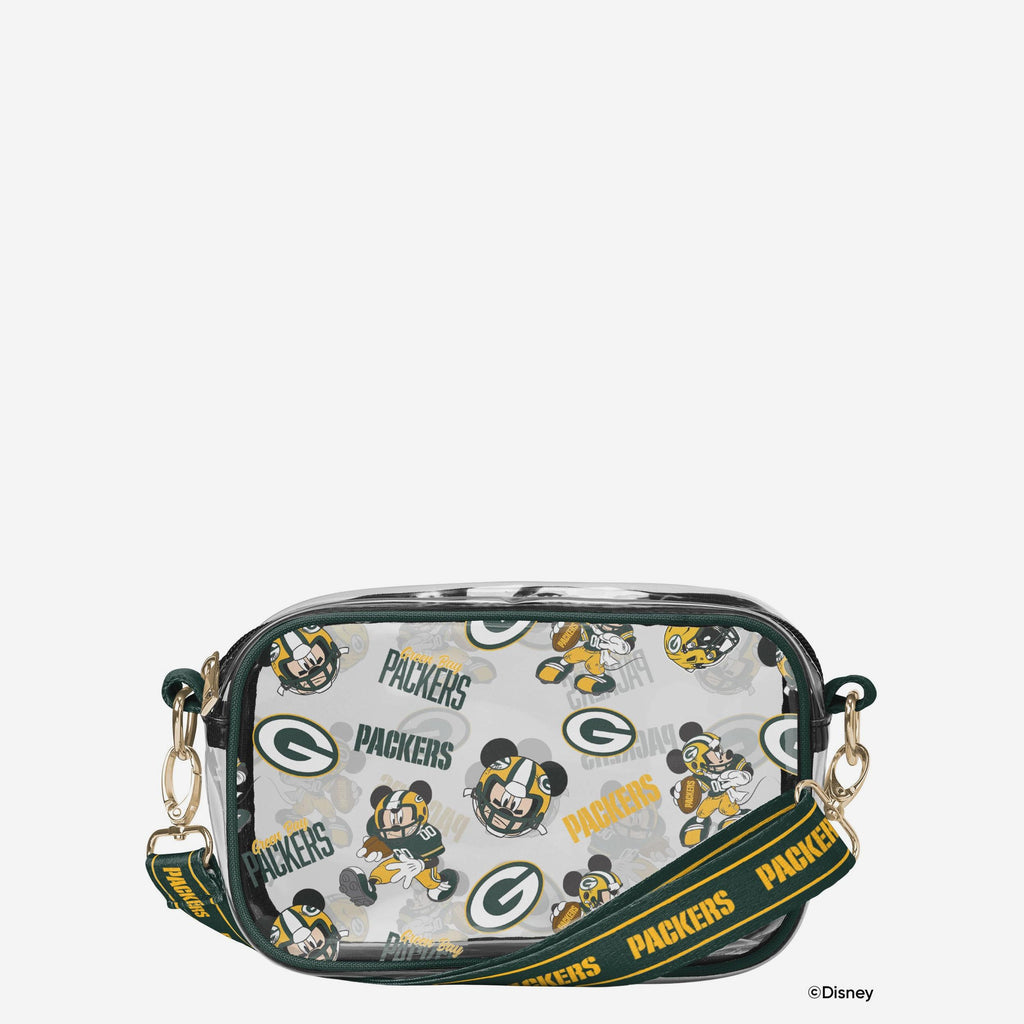 Green Bay Packers Mickey Mouse Disney Repeat Print Clear Crossbody Bag FOCO - FOCO.com