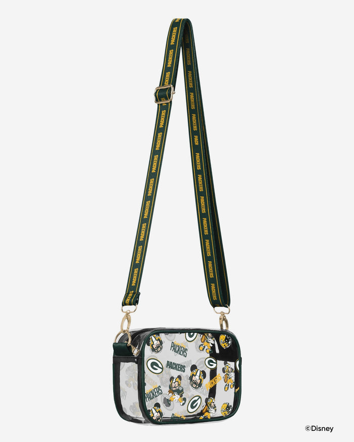 Green Bay Packers Mickey Mouse Disney Repeat Print Clear Crossbody Bag FOCO - FOCO.com