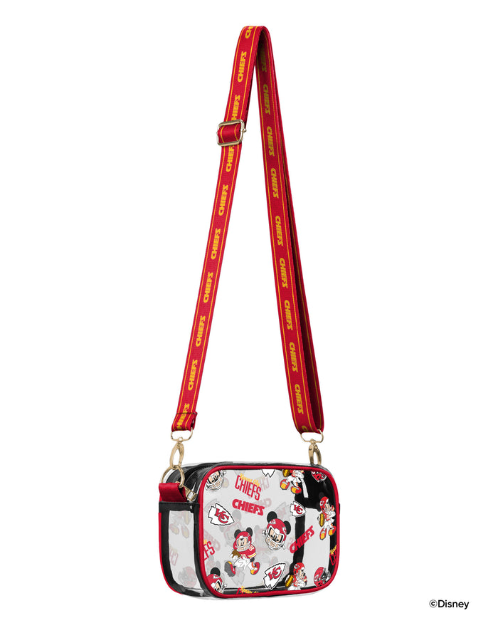 Kansas City Chiefs Mickey Mouse Disney Repeat Print Clear Crossbody Bag FOCO - FOCO.com