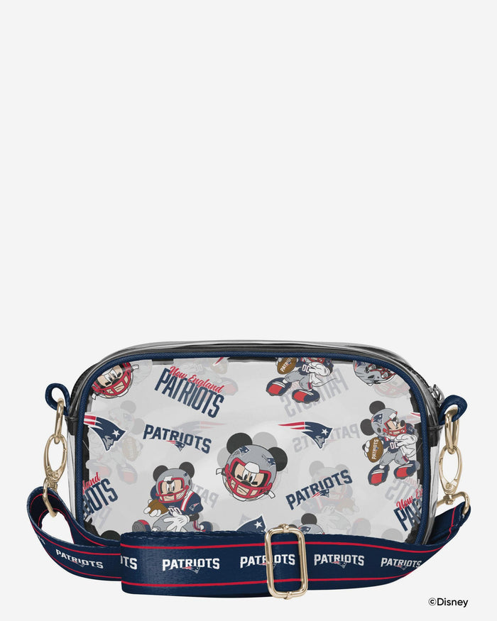 New England Patriots Mickey Mouse Disney Repeat Print Clear Crossbody Bag FOCO - FOCO.com