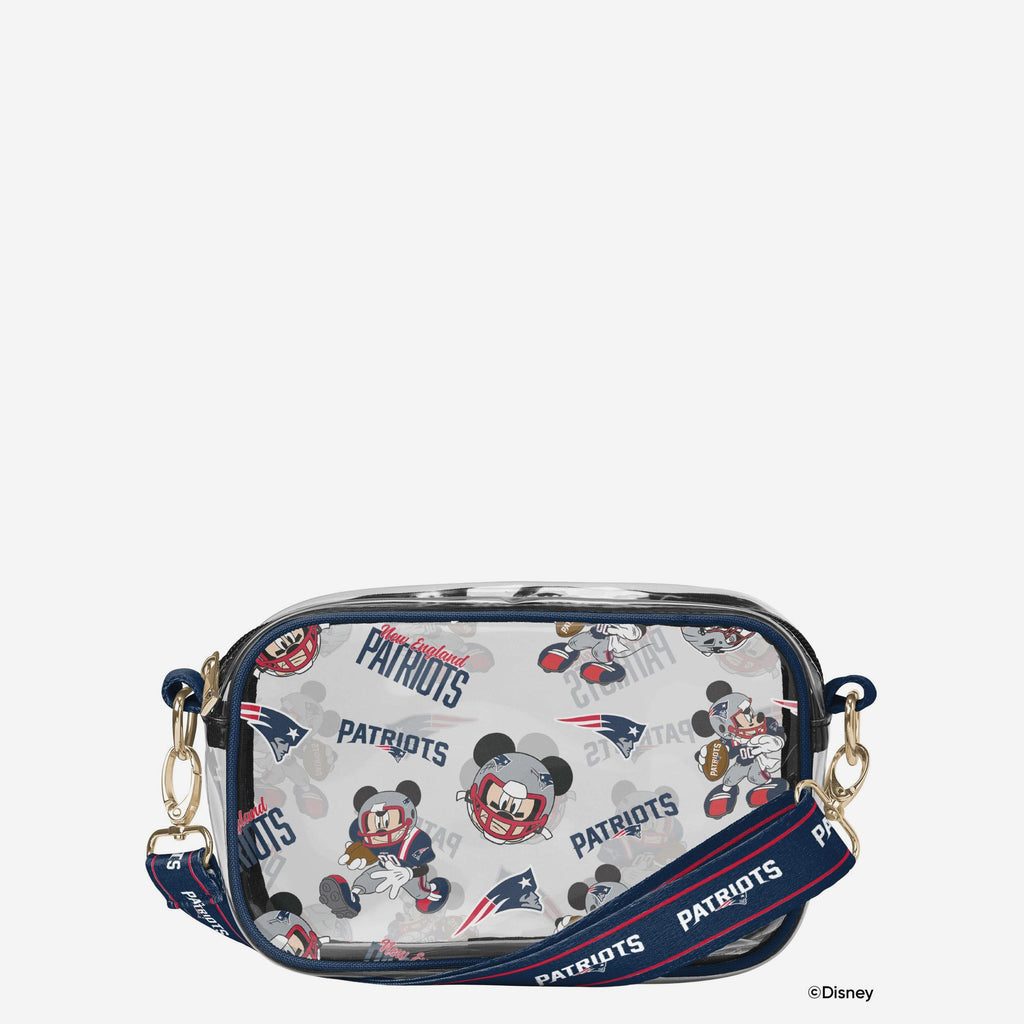 New England Patriots Mickey Mouse Disney Repeat Print Clear Crossbody Bag FOCO - FOCO.com