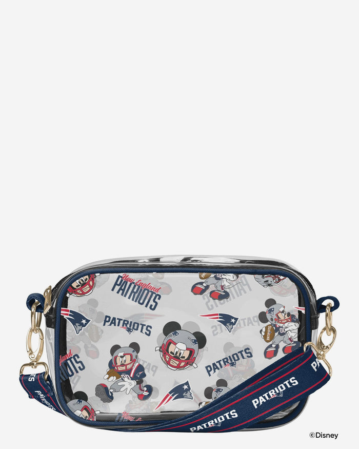 New England Patriots Mickey Mouse Disney Repeat Print Clear Crossbody Bag FOCO - FOCO.com