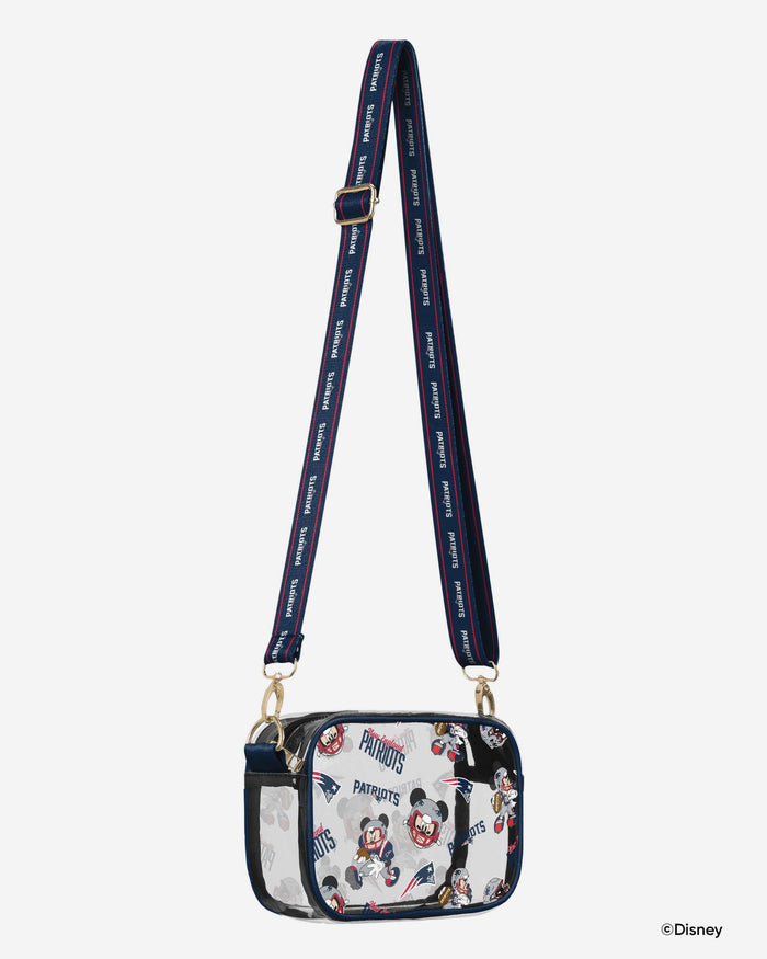 New England Patriots Mickey Mouse Disney Repeat Print Clear Crossbody Bag FOCO - FOCO.com