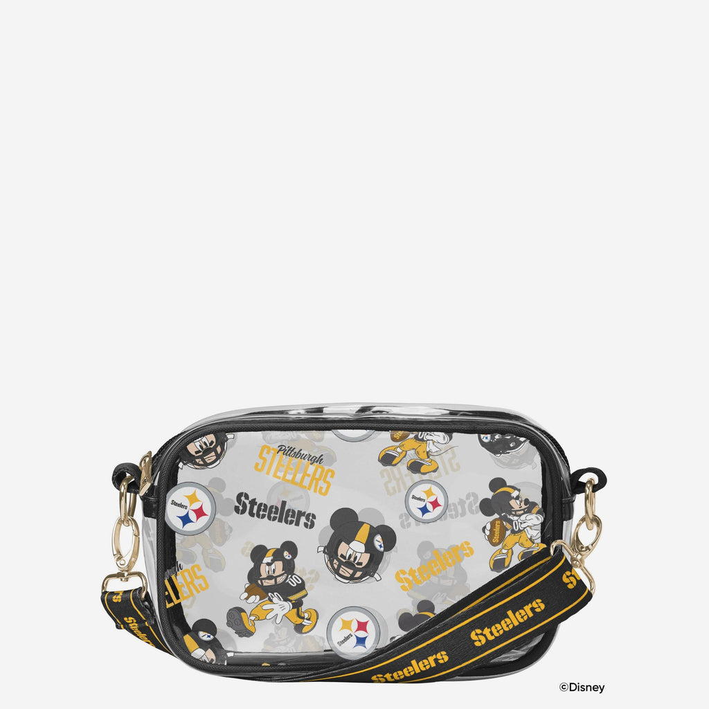 Pittsburgh Steelers Mickey Mouse Disney Repeat Print Clear Crossbody Bag FOCO - FOCO.com