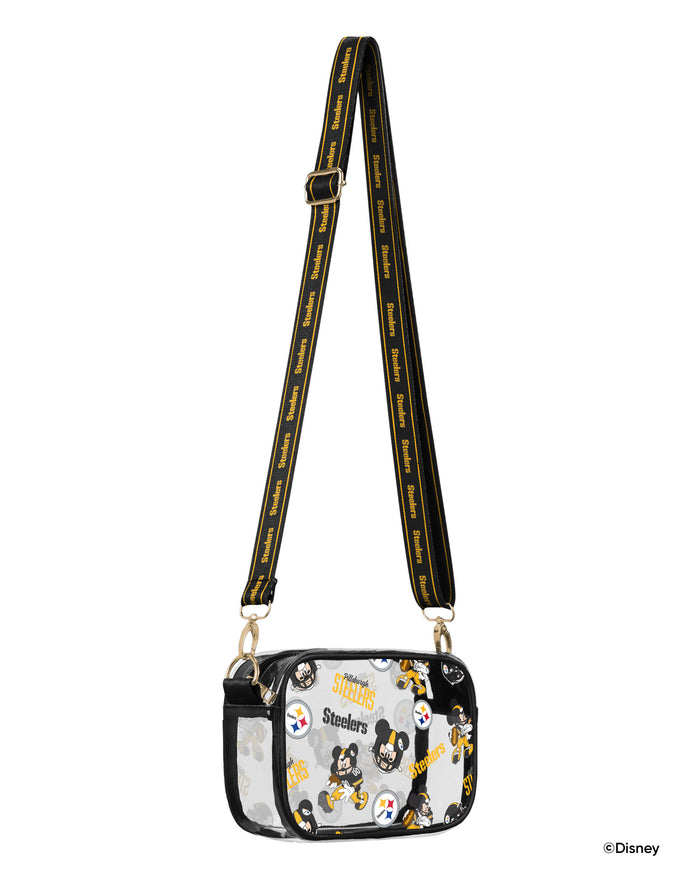 Pittsburgh Steelers Mickey Mouse Disney Repeat Print Clear Crossbody Bag FOCO - FOCO.com