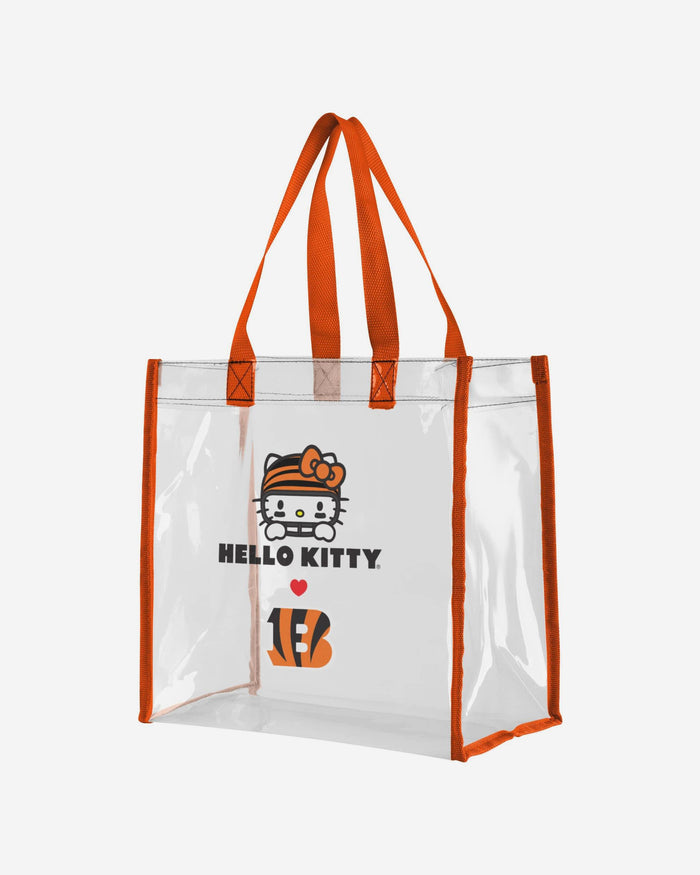 Cincinnati Bengals Hello Kitty® Clear Tote Bag FOCO - FOCO.com