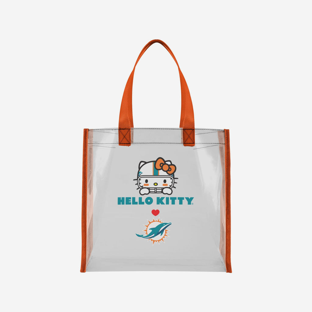 Miami Dolphins Hello Kitty® Clear Tote Bag FOCO - FOCO.com