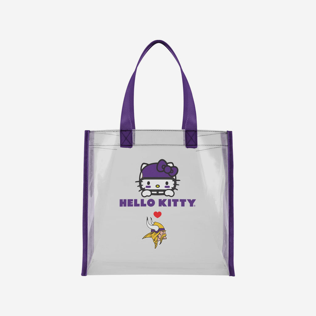 Minnesota Vikings Hello Kitty® Clear Tote Bag FOCO - FOCO.com