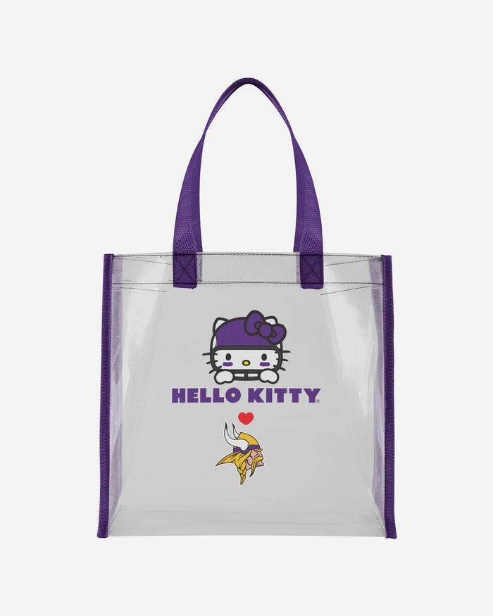 Minnesota Vikings Hello Kitty® Clear Tote Bag FOCO - FOCO.com