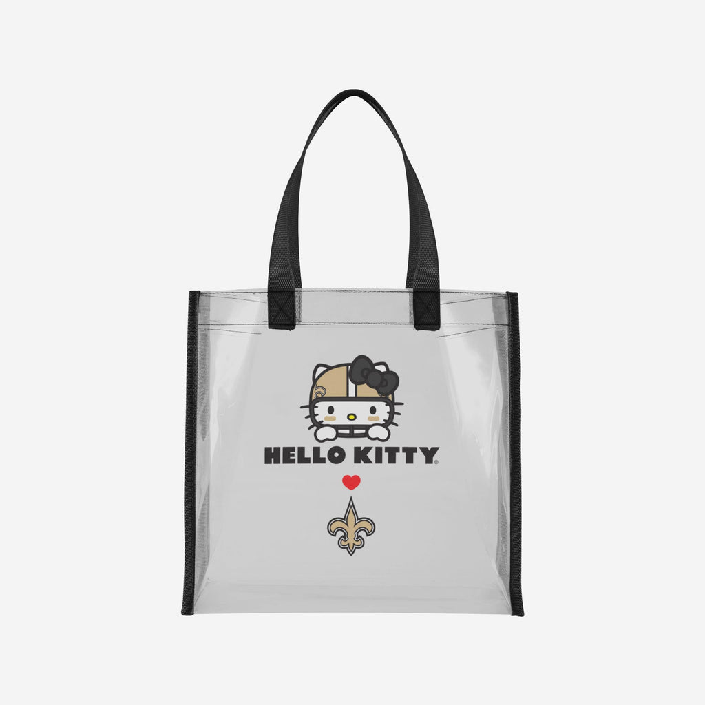 New Orleans Saints Hello Kitty® Clear Tote Bag FOCO - FOCO.com