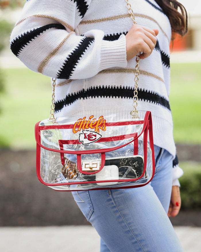 Kansas City Chiefs Clear Crossbody Chain Bag FOCO