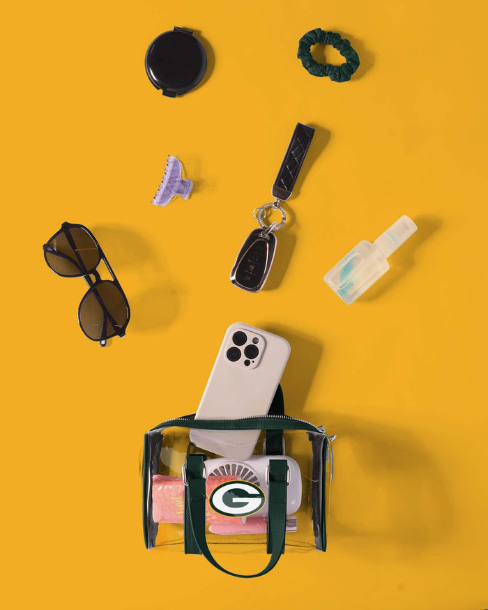 Green Bay Packers Clear Barrel Bag FOCO - FOCO.com