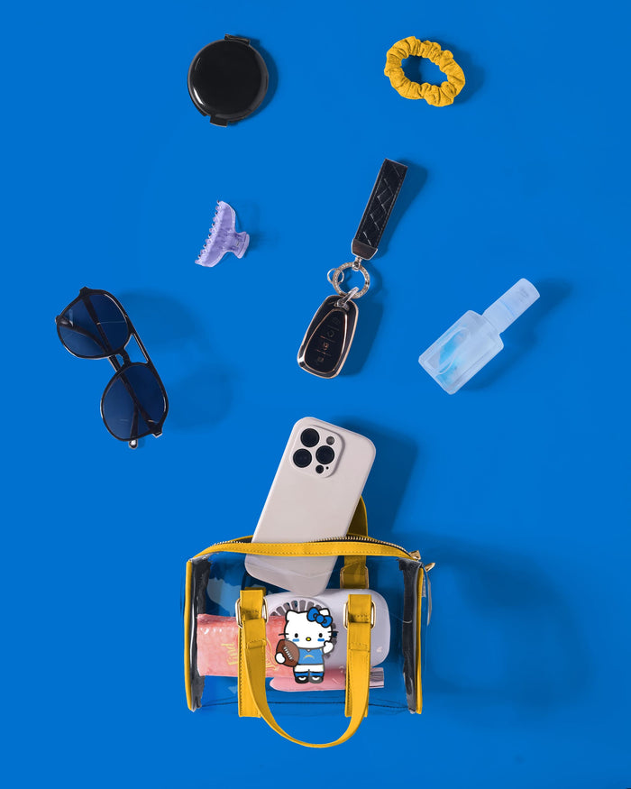 Los Angeles Chargers Hello Kitty® Clear Barrel Bag FOCO - FOCO.com