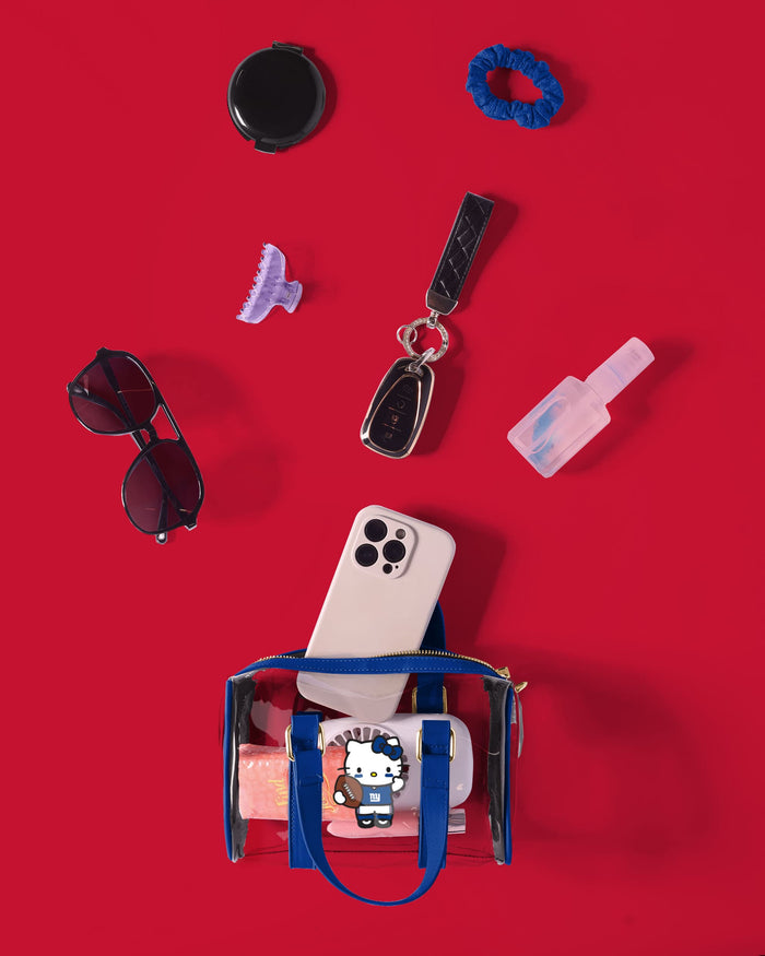 New York Giants Hello Kitty® Clear Barrel Bag FOCO - FOCO.com