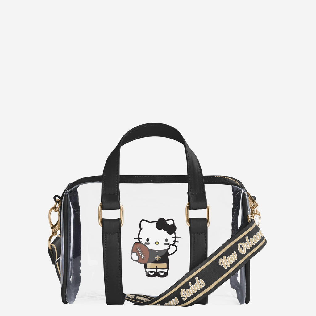 New Orleans Saints Hello Kitty® Clear Barrel Bag FOCO - FOCO.com