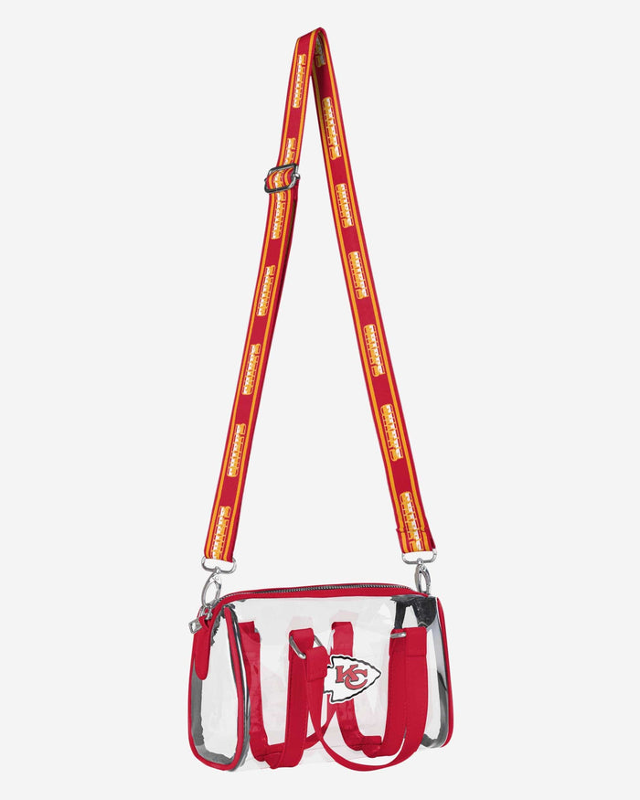 Kansas City Chiefs Clear Barrel Bag FOCO - FOCO.com
