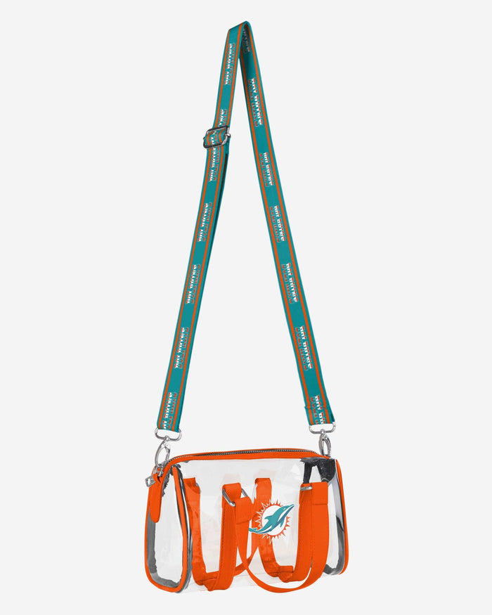 Miami Dolphins Clear Barrel Bag FOCO - FOCO.com