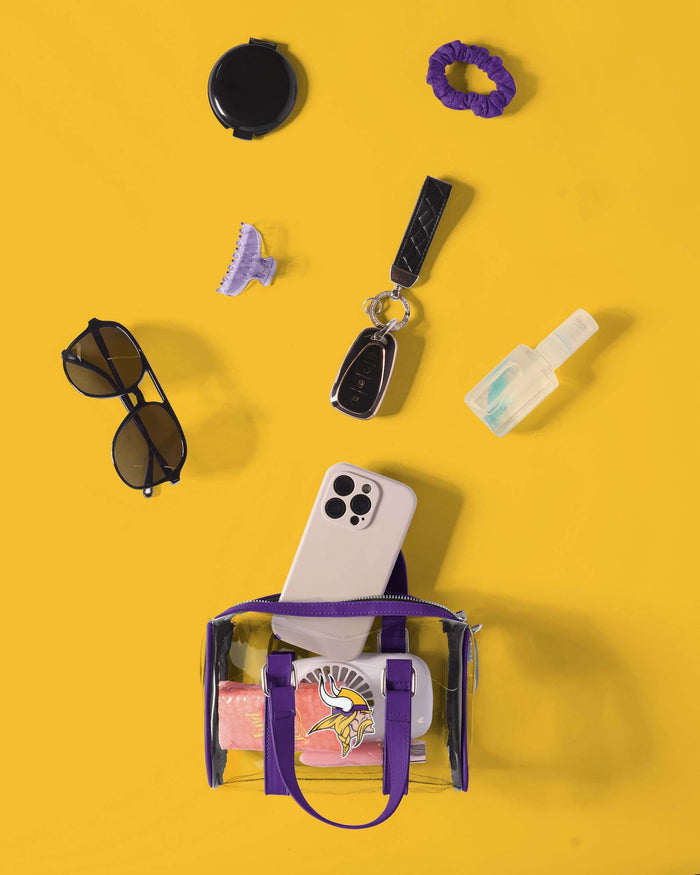 Minnesota Vikings Clear Barrel Bag FOCO - FOCO.com