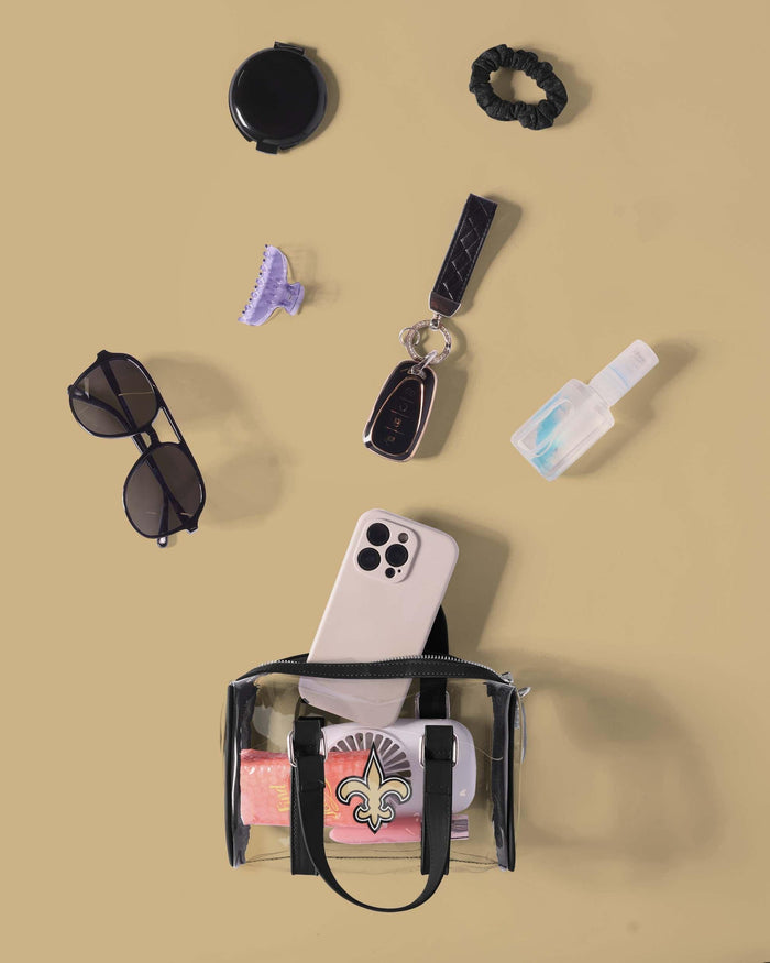 New Orleans Saints Clear Barrel Bag FOCO - FOCO.com