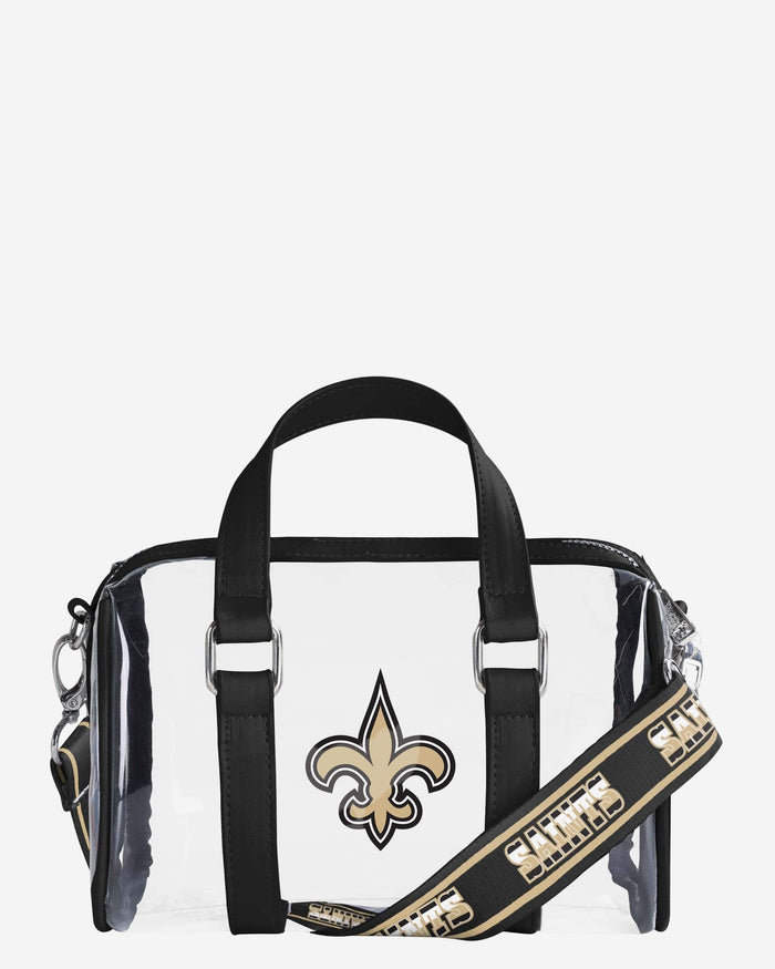 New Orleans Saints Clear Barrel Bag FOCO - FOCO.com