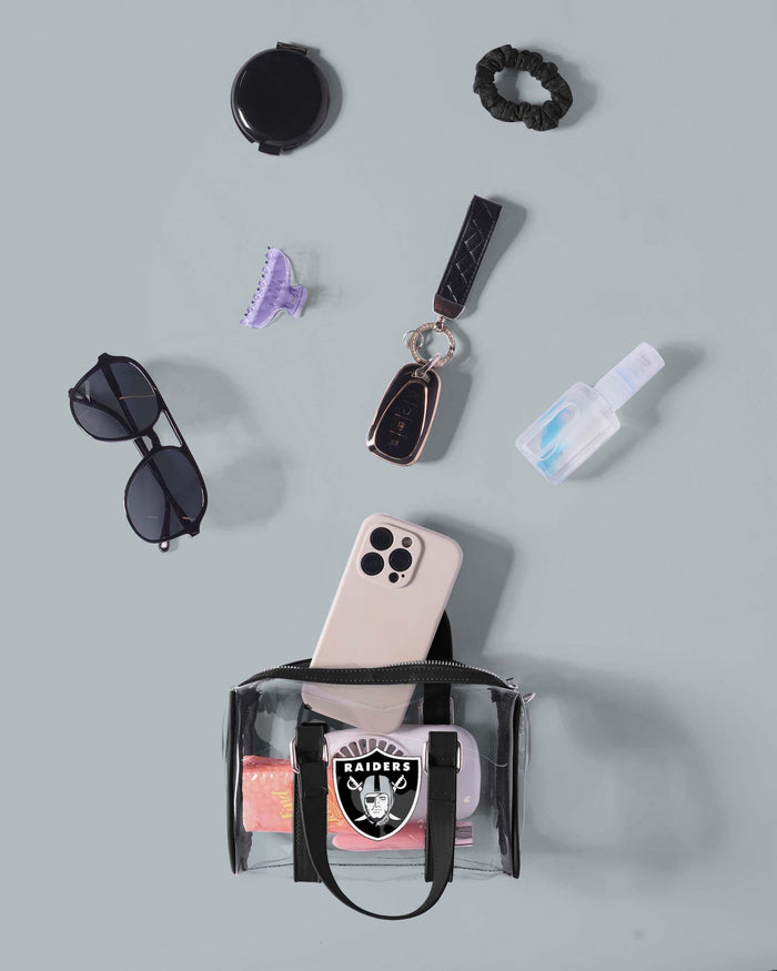 Las Vegas Raiders Clear Barrel Bag FOCO - FOCO.com