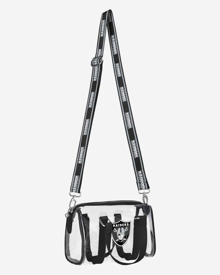 Las Vegas Raiders Clear Barrel Bag FOCO - FOCO.com