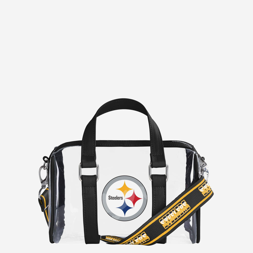 Pittsburgh Steelers Clear Barrel Bag FOCO - FOCO.com