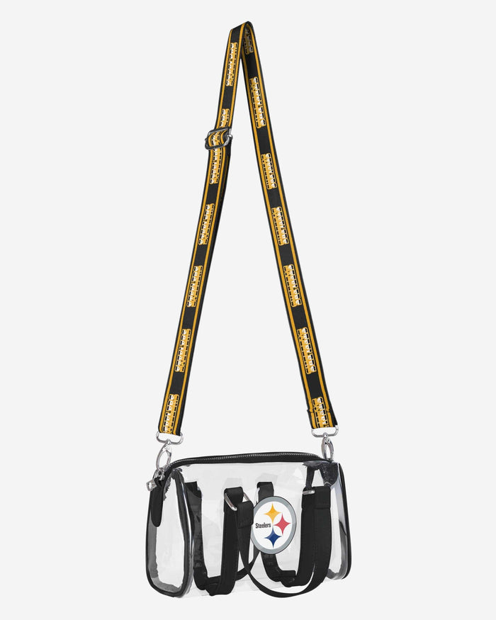 Pittsburgh Steelers Clear Barrel Bag FOCO - FOCO.com