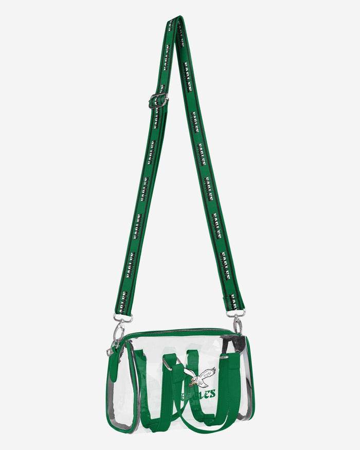 Philadelphia Eagles Retro Kelly Green Clear Barrel Bag FOCO - FOCO.com