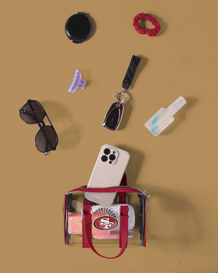 San Francisco 49ers Clear Barrel Bag FOCO - FOCO.com