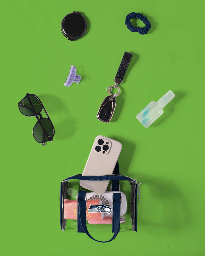 Seattle Seahawks Clear Barrel Bag FOCO - FOCO.com