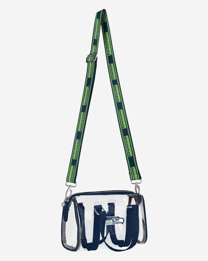 Seattle Seahawks Clear Barrel Bag FOCO - FOCO.com