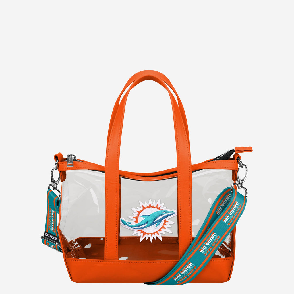 Miami Dolphins Clear Crossbody Mini Tote Bag FOCO - FOCO.com