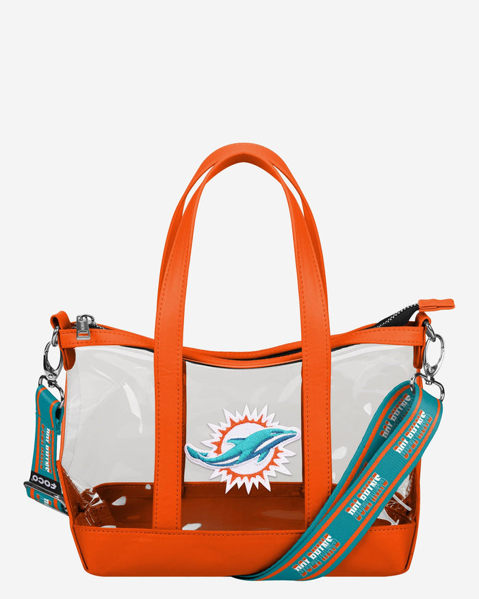 Miami Dolphins Clear Crossbody Mini Tote Bag FOCO - FOCO.com
