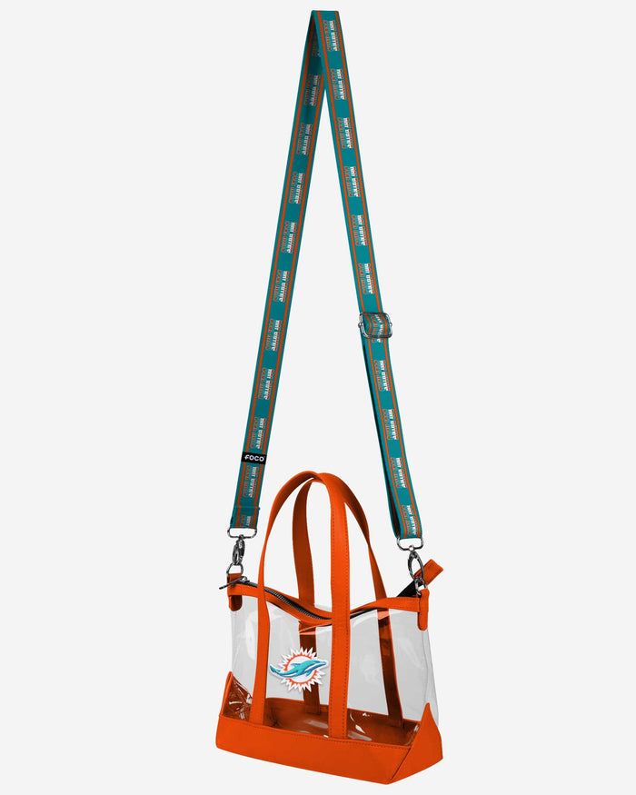 Miami Dolphins Clear Crossbody Mini Tote Bag FOCO - FOCO.com