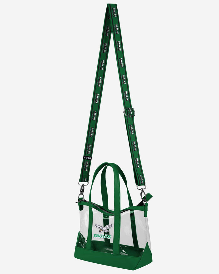 Philadelphia Eagles Kelly Green Clear Crossbody Mini Tote Bag FOCO - FOCO.com