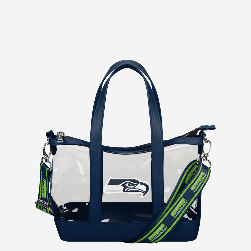 Seattle Seahawks Clear Crossbody Mini Tote Bag FOCO