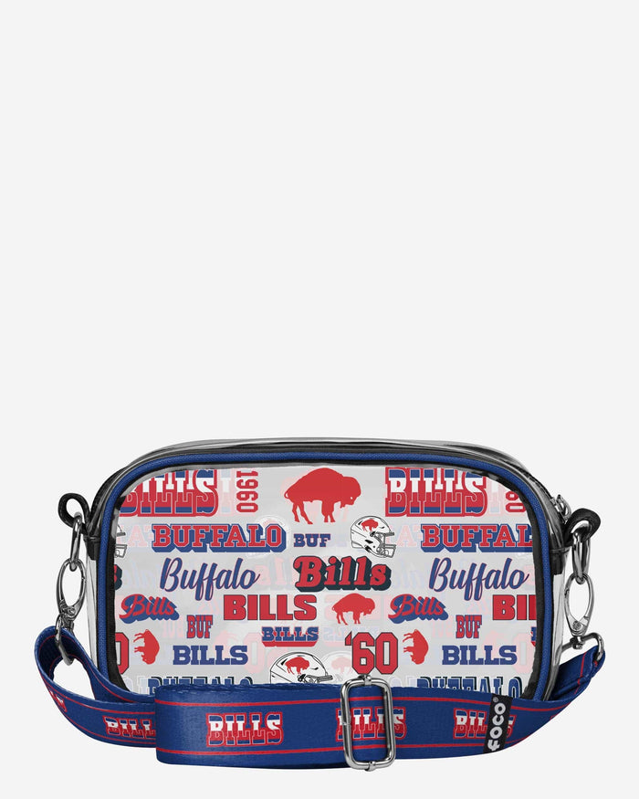Buffalo Bills Repeat Retro Print Clear Crossbody Bag FOCO - FOCO.com