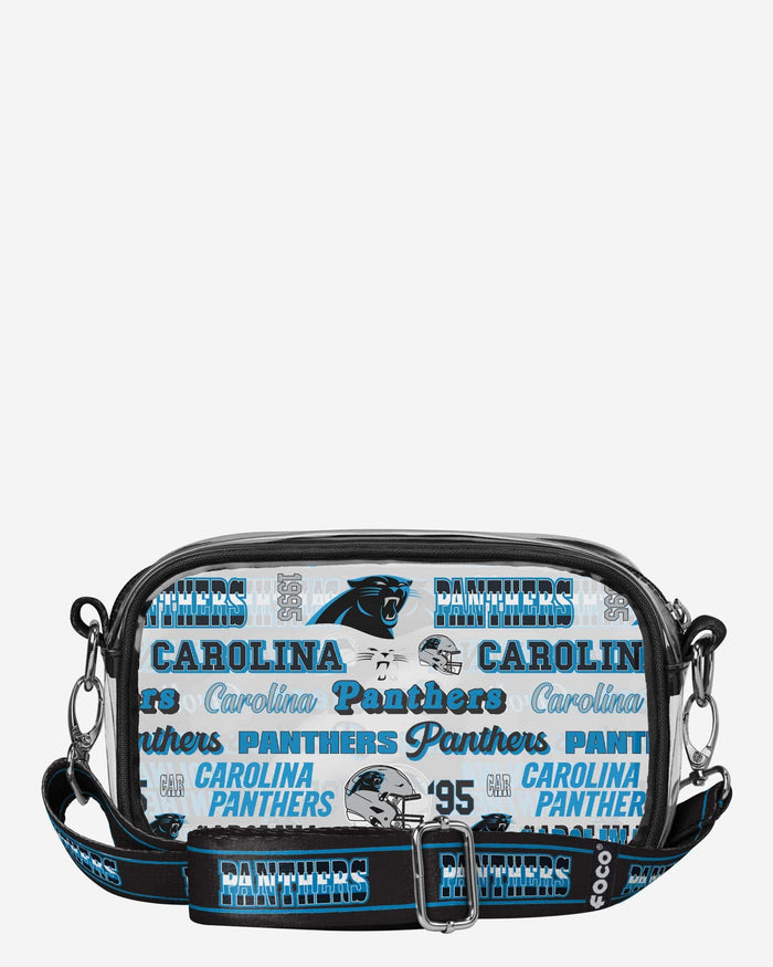 Carolina Panthers Repeat Retro Print Clear Crossbody Bag FOCO - FOCO.com