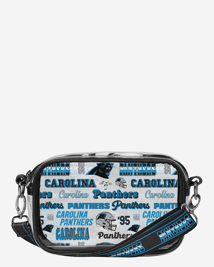 Carolina Panthers Repeat Retro Print Clear Crossbody Bag FOCO - FOCO.com
